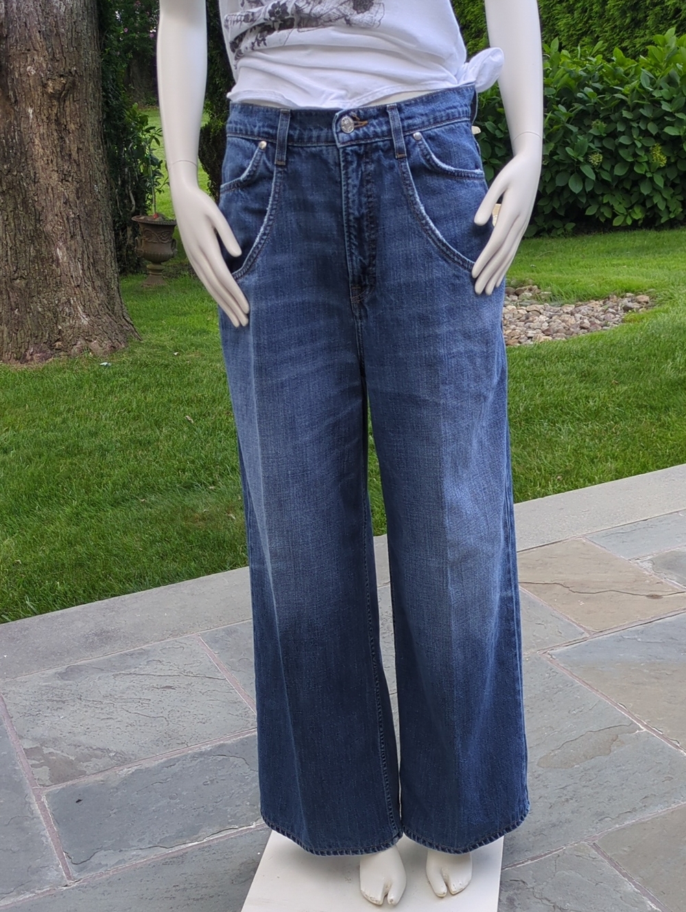 BH Denim Wide Leg Blue Jeans